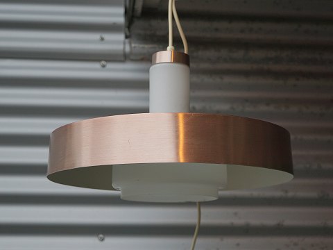 Kobber/opalglas loftslampe