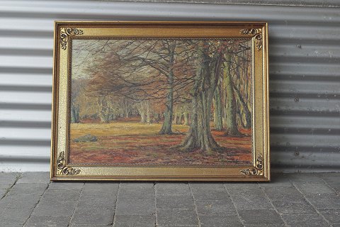 Hans Gyde Petersen maleriBund af skov