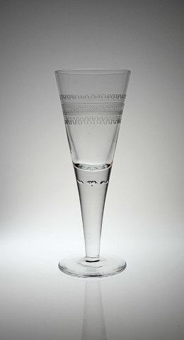 Pokalglas med guillocherede bort
Holmegaard