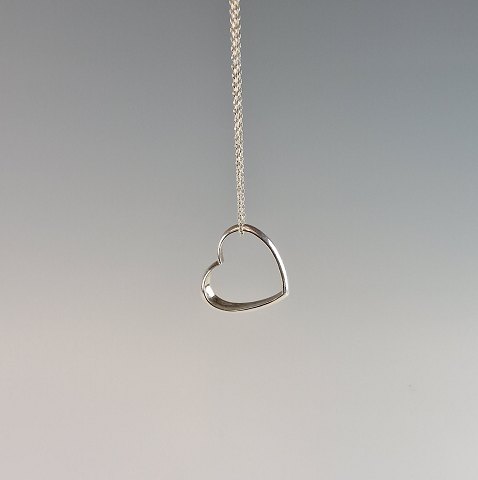 Georg Jensen halskæde og hjertevedhæng