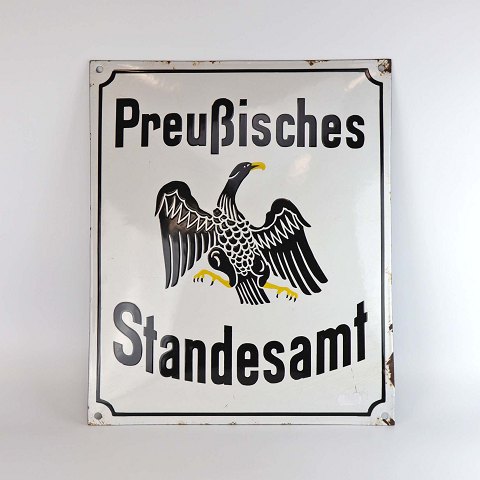 Tysk emaljeskilt
Preussisk
standeamt