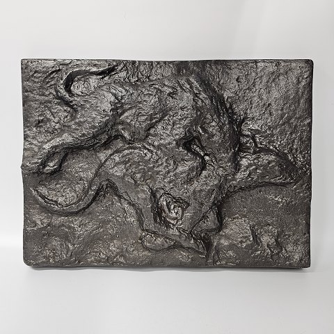 Erik Heide relief
Irske ulvehunde i leg