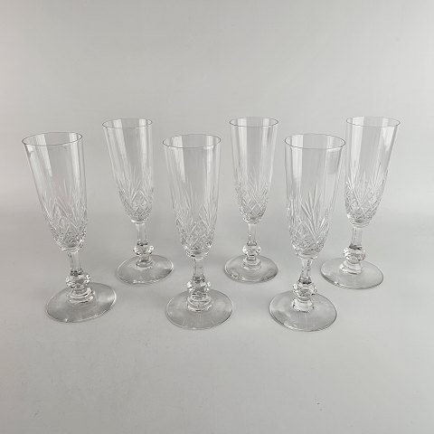 Sæt med seks champagneglas