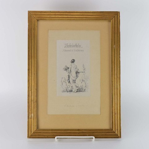 Johan T. Lundbye radering
Blomstersankersken
37 cm