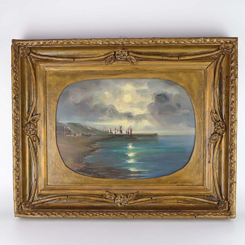 Gammel maleri
Både ved kyst
48 cm