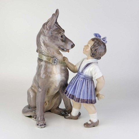 Dahl Jensen figur
1213
Pige med schæferhund
25 cm