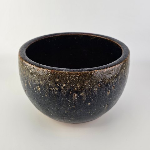 Finn Clausenskål keramiksort/grøn