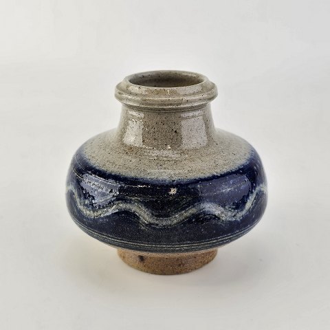 Nils Kähler vaseblå grå glasur