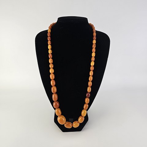 Rav halskæde70 cmPerleformet