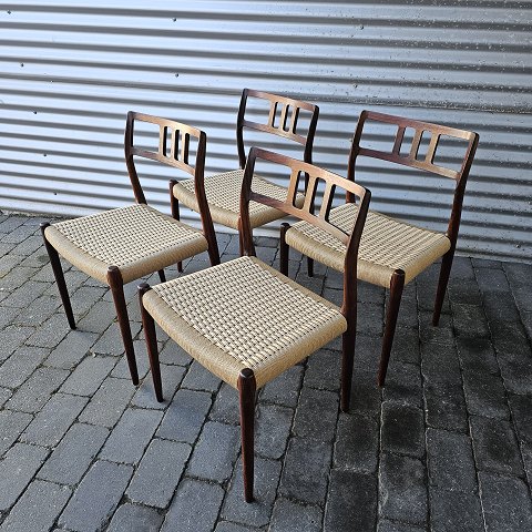 N.O. Møller stole sætModel 79Palisander