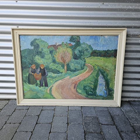 Axel P Jensen maleri80x110 cm