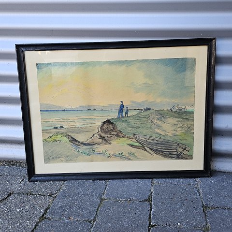 Lars Nielsen Akvarel42,5x57,5 cm