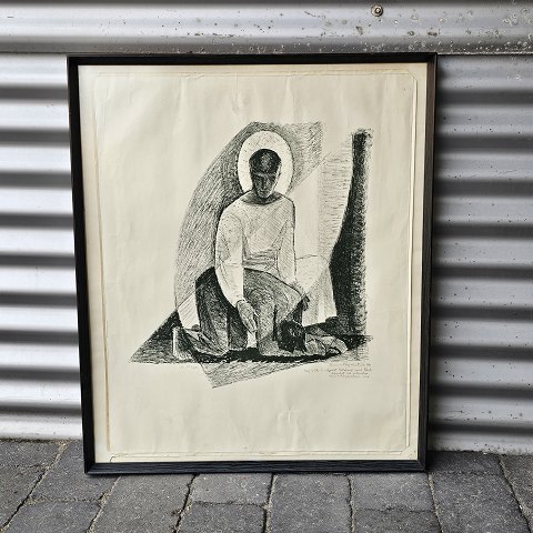 Kaj Erik Lindqvist litografi72x61 cm