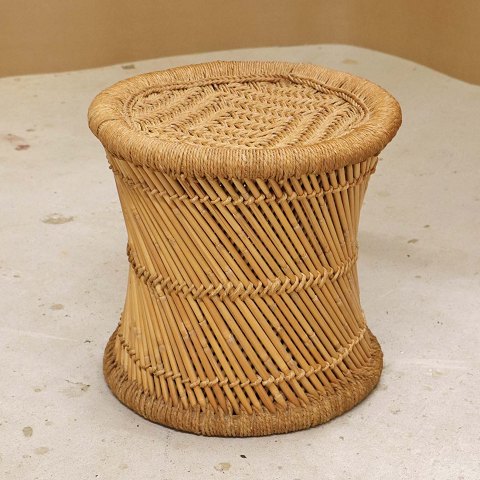 Taburet i bambus og sisal flet39 cm