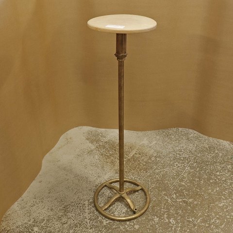 Lampebord i eg, messing og kobber100 cm