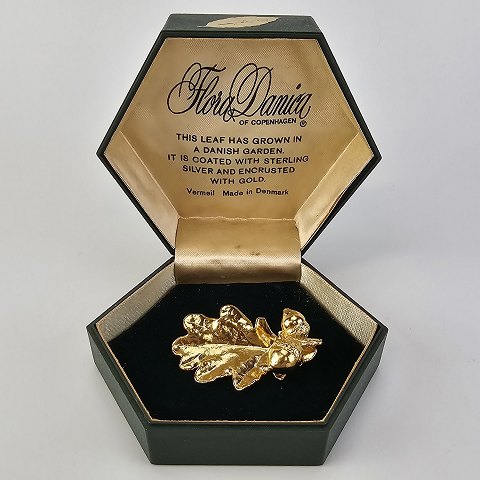Flora Danica brocheForgyldt