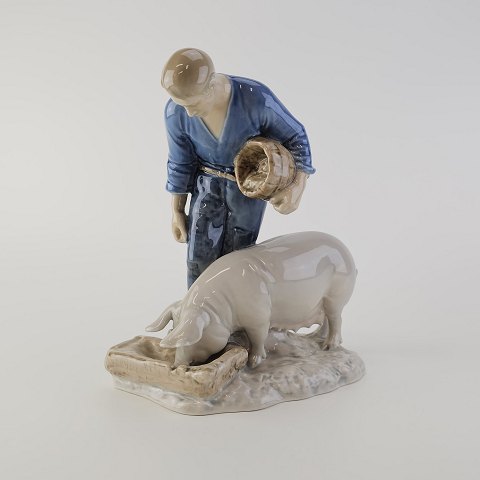 B&G figur 2263Mand og gris20 cm