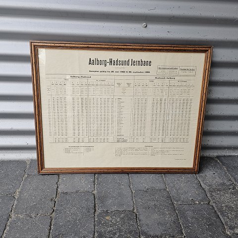 Togtider Aalborg til Hadsund50x64 cm