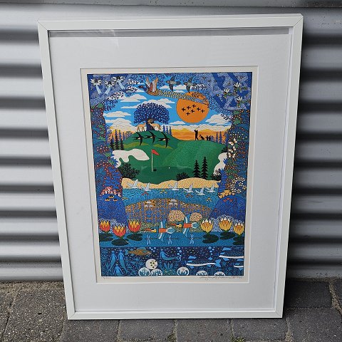 Esben Hanefelt Litografi 73x52,5 cm