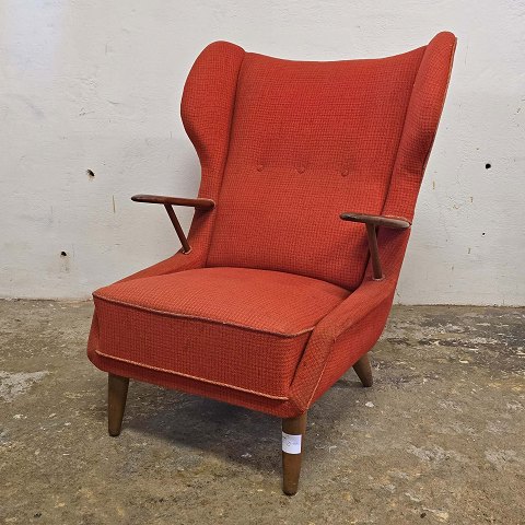 Øreklapstol teak 1950
