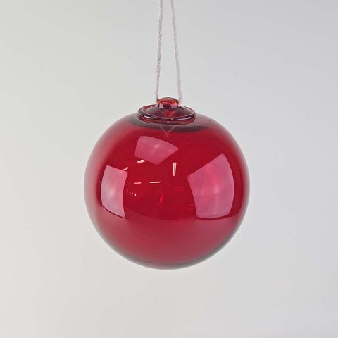 Holmegaard glaskuglerubinrød10 cm
