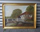 Maleri af Møllehuset ved Sæby - B. Hellum
Hus ved sø