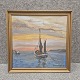 Kaj Storgaard maleri
Sejlbåd ved anker