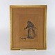 Carl Bloch radering
Kvinde med fugle
31,5 cm