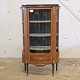 Vitrine med buet front rosentræ140 cm